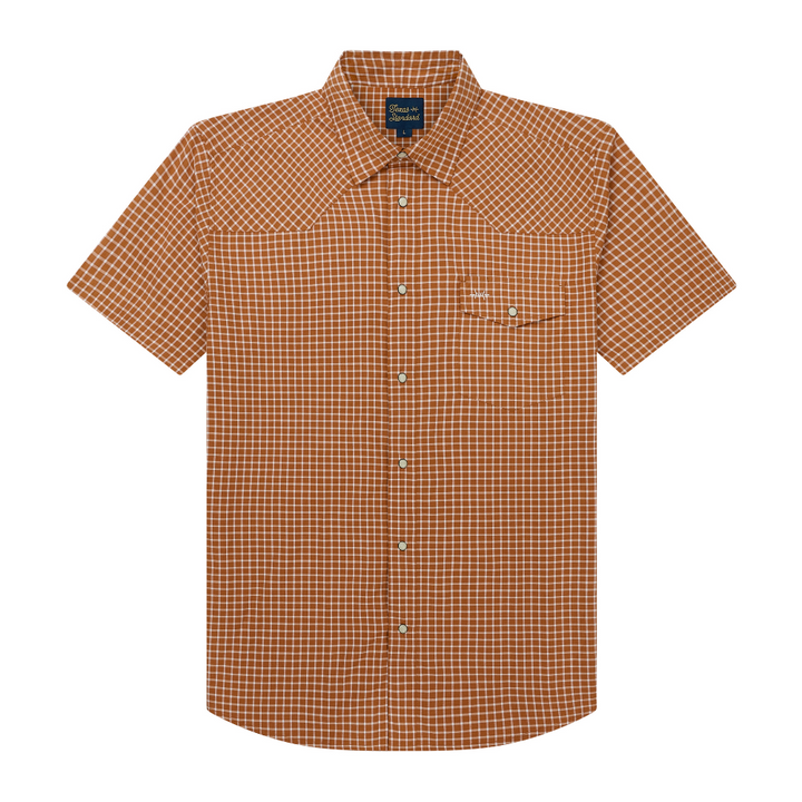 Western Field Shirt Short Sleeve - Burnt Orange Check