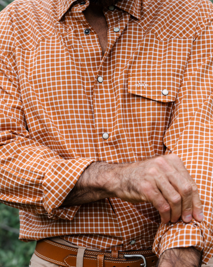 Western Field Shirt - Burnt Orange Check
