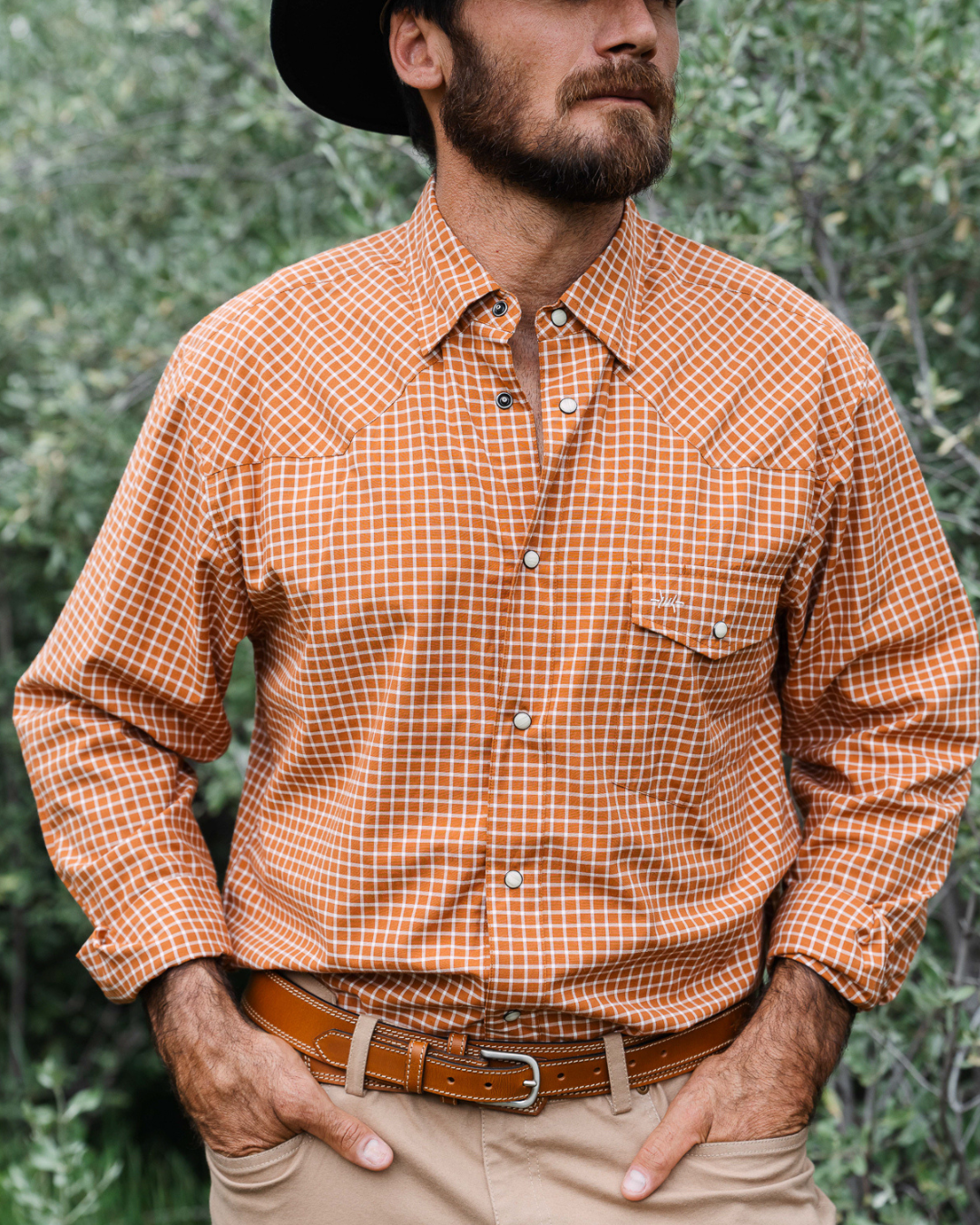 Western Field Shirt - Burnt Orange Check
